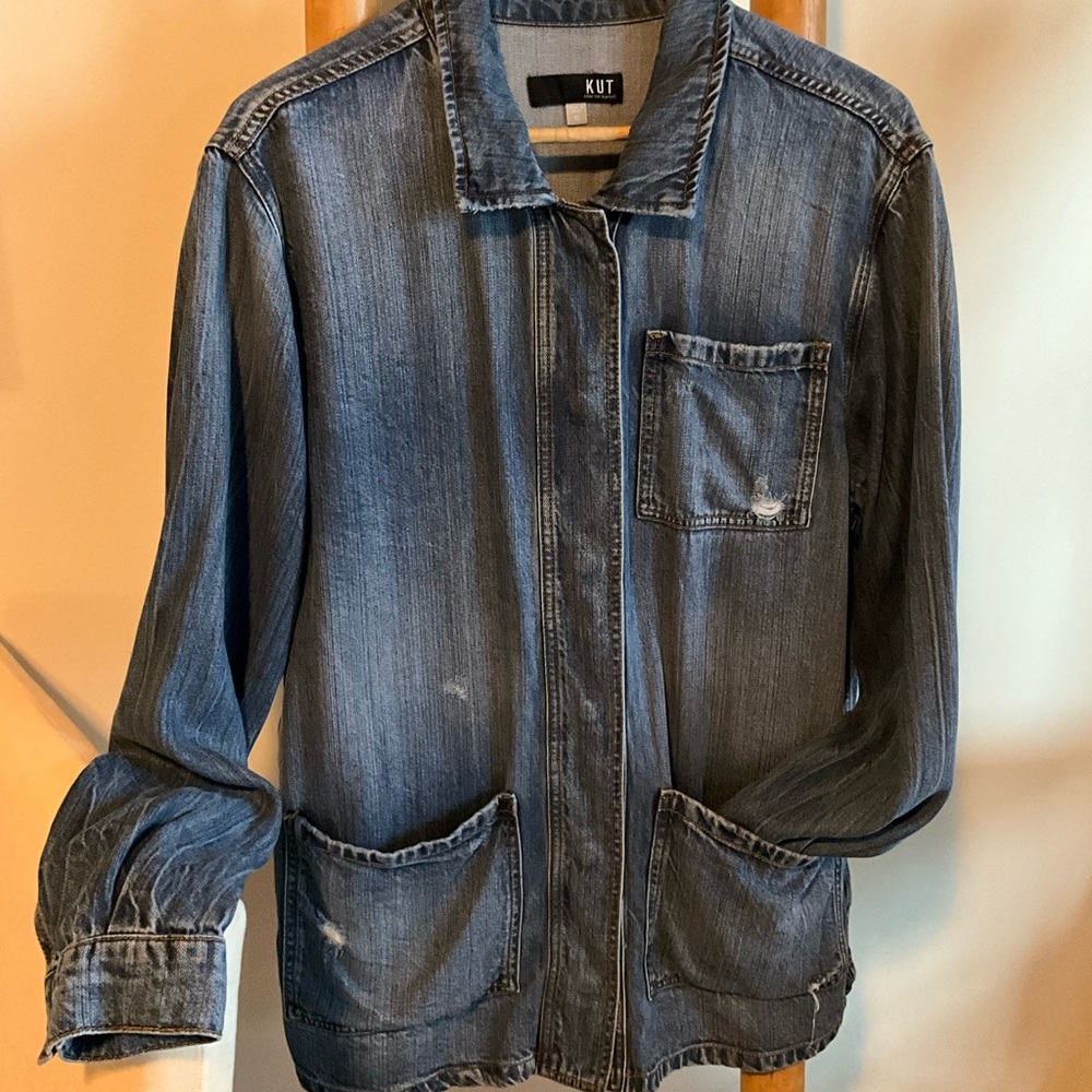 Kut from the Kloth Blue Denim Llyysd Jacket